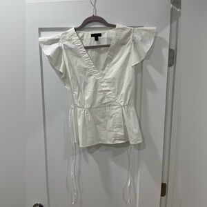 J Crew White Top. Size 2.